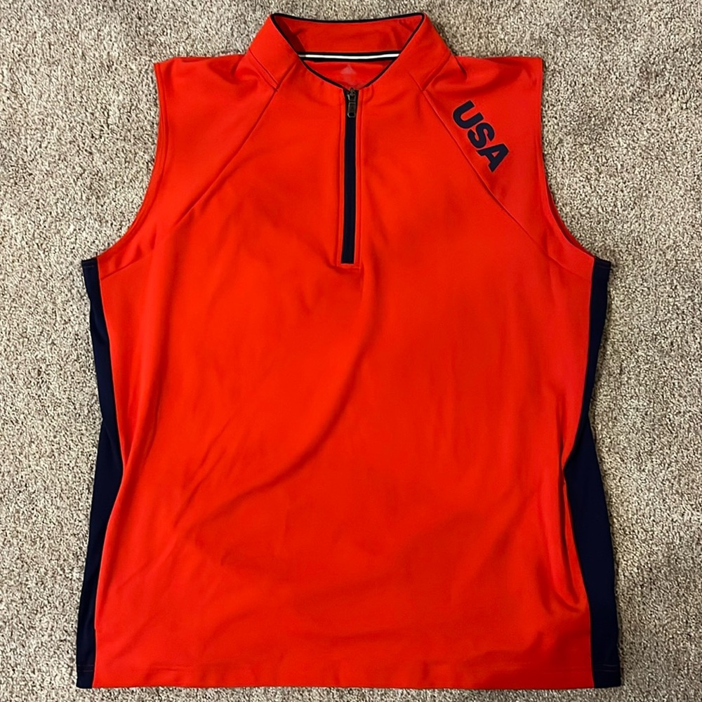 USA 1/4 zip, sleeveless